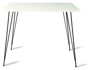 Masa 801CMY2936, alb/negru, PAL melaminat/metal, 90x90x75 cm