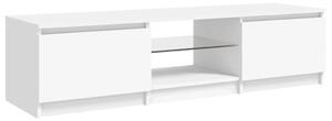 Comodă TV cu lumini LED, alb, 140x40x35,5 cm