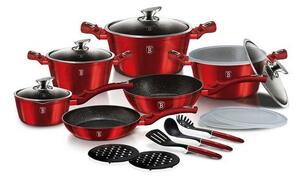 Set de oale de gătit Berlinger Haus 18 piese Burgundy Metallic Line