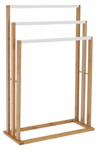 Stander prosoape KOMO NEW, alb/stejar, lemn, 54x24x82 cm