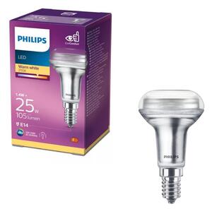 Bec LED cu reflector Philips R50, soclu E14, 1,4 W, 230 V, 2700 K
