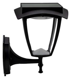 Lampă solară de perete LED/2W/3,7V 3000/6000K IP65 2200 mAh neagră