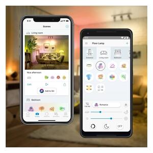 Set de 2 becuri LED RGBW reglabile A60 E27/9W/230V 2200-6500K Wi-Fi + telecomandă - WiZ