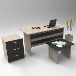 Set birou VO9 - OB, stejar/gri antracit, PAL melaminat