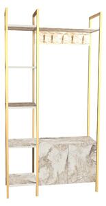 Mobiler hol DOGA, auriu/bej cu efect de marmura, PAL melaminat, 90x35x