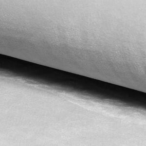 Scaun NUXE, stofa catifelata gri deschis/negru, argintiu, 56x42x83 cm