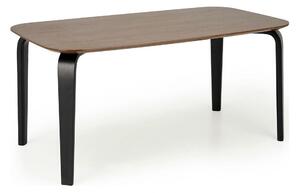 Masa PEDRO, nuc/negru, furnir/lemn, 160x90x75 cm