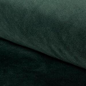 Scaun KIM, verde/negru, stofa catifelata/metal, 47X42X88 cm