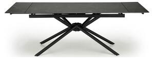 Masa blat ceramica/metal VITORINO, negru, 160/220x90x75 cm