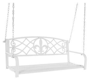 Leagan gradina ABEA, alb, metal, 127x56x52 cm