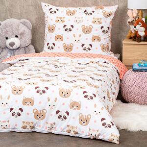 Lenjerie de pat pentru copii 4Home Cute animals, 140 x 200 cm, 70 x 90 cm
