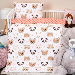 Lenjerie de pat pentru copii 4Home Cute animals, 100 x 135 cm, 40 x 60 cm