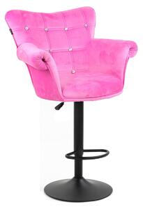 HR804CW scaun Catifea Roz cu Bază Neagră