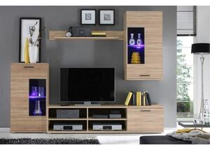 Set living FRONTAL, stejar sonoma, 230X38 cm