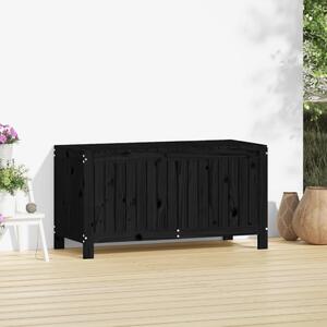 Cutie de depozitare grădină, negru, 115x49x60 cm lemn masiv pin