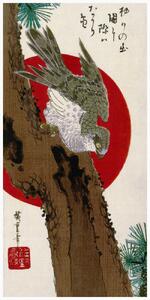 Artă imprimată The Hawk & The Red Sun (Japan) - Utagawa Hiroshige, (20 x 40 cm)
