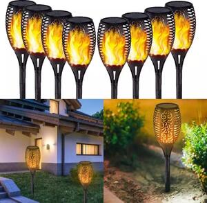Set 8 x Lampa solara tip torta cu efect flacara