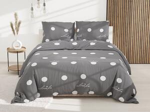 Lenjerie de pat din bumbac gri, CROWN