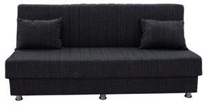 Canapea extensibila cu 3 locuri, Pako World, Romina, Gri inchis, 180 x 75 x 80 cm