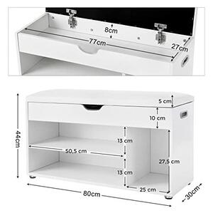 Pantofar Vasagle, Alb, LHS30W