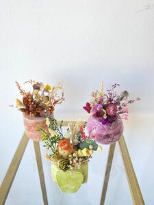 Ghiveci decorativ cu flori artificiale, homs seria A620,17x5.5x9 cm,30346