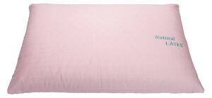 Perna TAHAGOV LATEXCEL, 66x38x14 cm, latex natural, husa bumbac 100%, roz