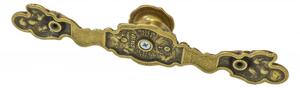 Buton cu sild model Volantino, 128 mm, finisaj bronz antic