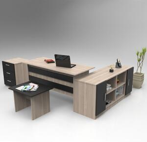 Set de Mobilier de birou VO13 - OB, Stejar / Negru