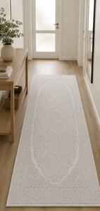 Covor Sufragerie Dormitor, Model Itea 42015 100, Alb 95 x 200