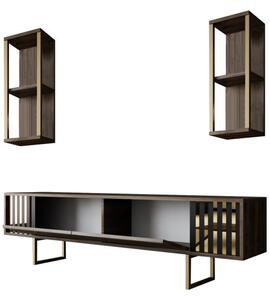 Set de mobilier pentru living Gold, Nuc Negru