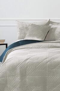Cuvertură de pat cu două fețe Pascali bej-albastru 200x220 cm