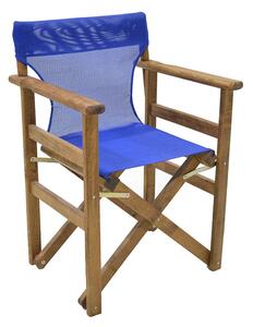 Panza scaun de regizor albastra, profesionala, semi-transparenta