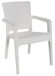 Set de gradina masa si scaune Groovy-Halcyon set 5 piese plastic alb 80x80x74.5cm