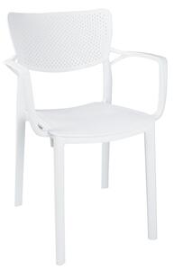 Set de gradina masa si scaune Groovy-Fontline set 3 piese plastic alb 80x80x74.5cm