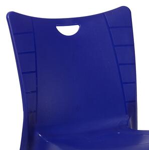 Scaun exterior Crafted plastic culoare albastru inchis - picior de aluminiu