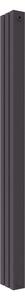 Calorifer decorativ colorat 180/2000 mm CENTO 15 (include kit de instalare)-RAL 4007 TEXT