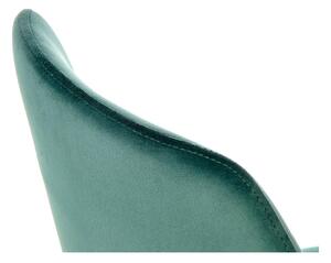Scaun K460, verde inchis/auriu, stofa catifelata/metal, 49x54x84 cm