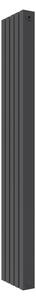 Calorifer decorativ colorat 310/2000 mm CENTO 15 (include kit de instalare)-RAL 9005 MAT
