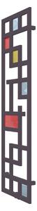 Calorifer decorativ colorat 490/1690 mm MAZE GLASS (include kit de instalare)-RAL 4007 TEXT