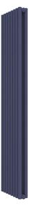 Calorifer decorativ colorat 363/1800 mm MEGA BITUBO (include kit de instalare)-RAL 5003 SOFT TEXT