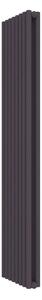 Calorifer decorativ colorat 363/1800 mm MEGA BITUBO (include kit de instalare)-RAL 4007 TEXT