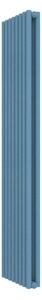 Calorifer decorativ colorat 363/1800 mm MEGA BITUBO (include kit de instalare)-RAL 5024 TEXT