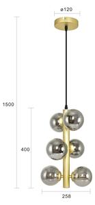 Lustră LED pe cablu Brilagi MILLA 6xG9/3W/230V auriu/fumuriu