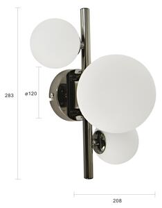 Brilagi - Aplică LED de perete MILLA, 3xG9/3W/230V, crom-negru/alb