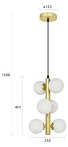 Lustră LED pe cablu Brilagi MILLA 6xG9/3W/230V auriu/alb