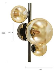 Brilagi - Aplică de perete LED MILLA 3xG9/3W/230V negru crom/auriu