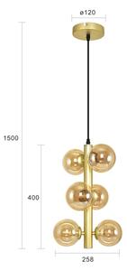 Lustră LED pe cablu Brilagi MILLA 6xG9/3W/230V auriu