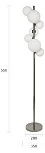 Brilagi - Lampadar LED MILLA 7xG9/3W/230V crom negru/alb