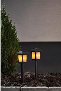 Set de 2 decorațiuni solare cu LED-uri pentru exterior Star Trading Flame, înălțime 23 cm
