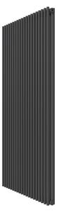 Calorifer decorativ colorat 903/1800 mm SLIM BITUBO (include kit de instalare)-RAL 9005 MAT